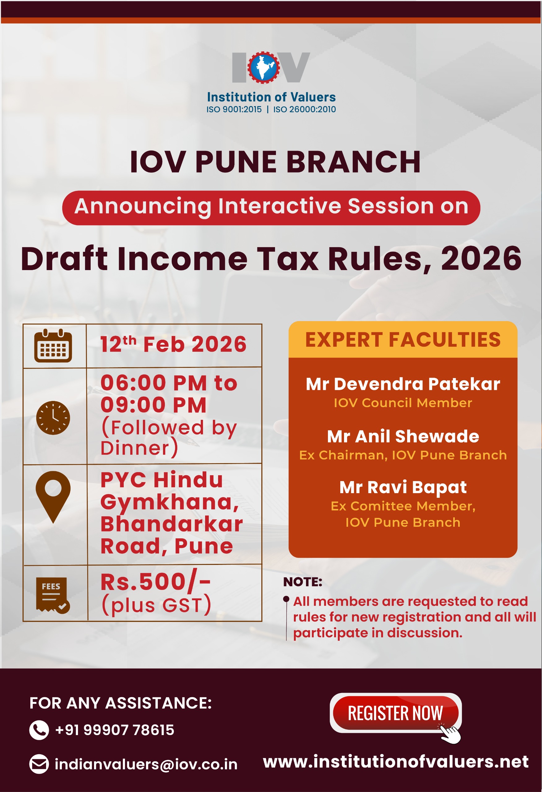 Seminar details